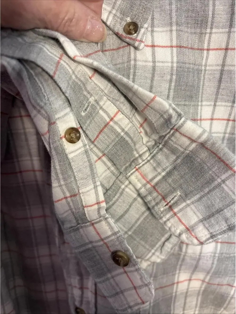 J CREW Flannel Shirt‎ Men Medium Gray Plaid Button-Down Mid-Weight AZ540
